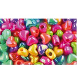 Abalorios corazones plástico 40 g. Fixo 68004300