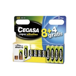 8+4 pilas alcalinas LR03/AAA Cegasa