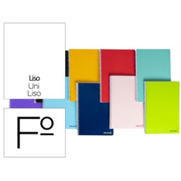 Cuaderno espiral SMART Folio 80HJ liso Liderpapel 08243