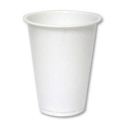 PQ50 vasos de cartón biodegradable blanco 220 cc