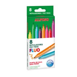 8 rotuladores color flúo Alpino AR001005