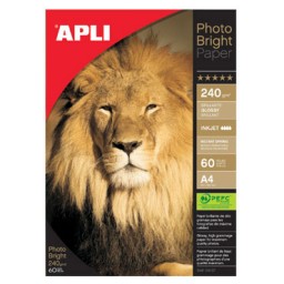 Papel PHOTO BRIGHT 240 g/m² 60HJ Din A-4 Apli 04137