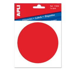 Etiqueta PUNTO ROJO 114x114 mm. Apli 11909