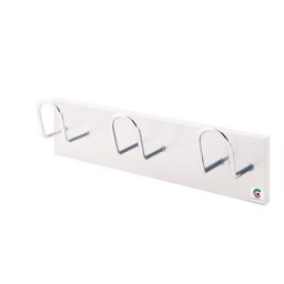 Perchero de pared 3 colgadores blanco Cilindro H13-BL