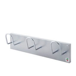 Perchero de pared 3 colgadores gris plata Cilindro H13-GR