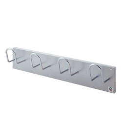 Perchero de pared 4 colgadores gris plata Cilindro H14-GR