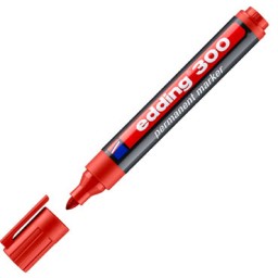 Marcador permanente edding 300 rojo 300-002