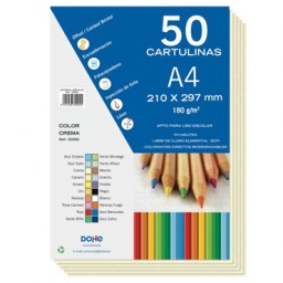 PQ50 cartulinas crema 180 g/m² Din A-4 Dohe 30092