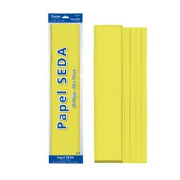 25 hojas papel seda amarillo 50x70 cm. Dohe 30316