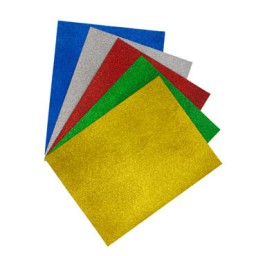 PQ5 cartulinas purpurina verdes 50x65 Fabrisa 18136