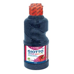 Botella de 250 ml. témpera Glitter azul oscuro Giotto 531208