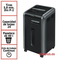 Destructora papel Fellowes 225i departamental uso continuo 4623001