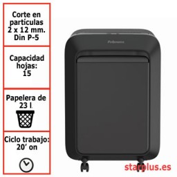 Destructora papel Fellowes LX211 negra uso moderado 5050201