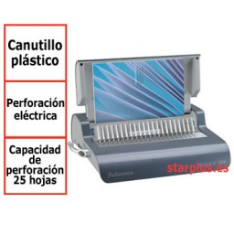 Encuadernadora Fellowes Quasar E eléctrica canutillo plástico 5620901