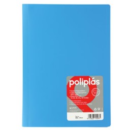 Carpeta 30 fundas Poliplás Folio azul cielo Grafoplás 01470033