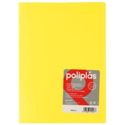 Carpeta 50 fundas Poliplás Folio amarilla Grafoplás 01460060