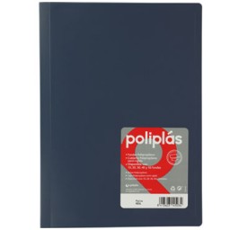 Carpeta 30 fundas Poliplás Folio azul Grafoplás 01470030
