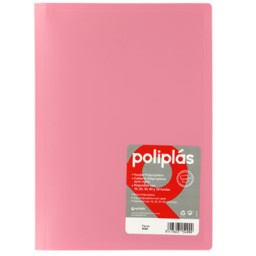 Carpeta 20 fundas Poliplás Folio rosa Grafoplás 01450053