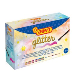 6 botes de 55 ml. de tempera glitter Jovi 518