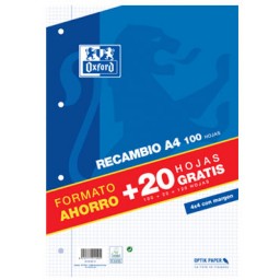 Recambio 120hj A4  c/4 mm. 90 g. Oxford 40058179