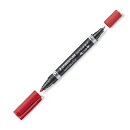 Marcador Permanent Duo rojo Staedtler 348-2