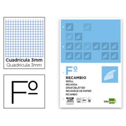 Recambio 100 hojas A4 c/3 mm. Liderpapel 08260