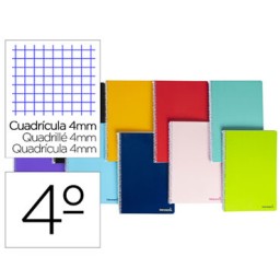 Cuaderno espiral SMART 4º 80HJ c/4 Liderpapel 08277