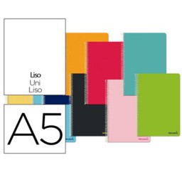 Cuaderno espiral SMART 4º 80HJ liso Liderpapel 08395