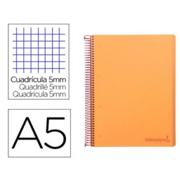 Cuaderno WONDER PP 120HJ Din A-5 naranja Liderpapel 09234