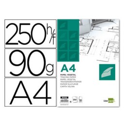 250 láminas vegetal A4 Liderpapel 44401