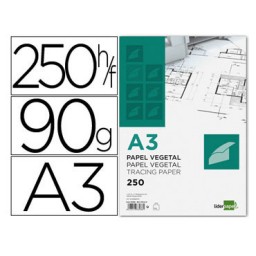 250 láminas vegetal A3 Liderpapel 44402