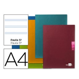 Libreta Scriptus 90g Din A-4 pauta 5º 2,5mm. Liderpapel 48474