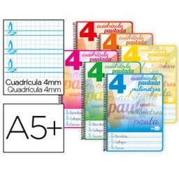 Cuaderno Pautaguía 4º pauta 4mm. Liderpapel 51705