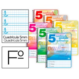 Cuaderno Pautaguía Fº pauta 5mm. Liderpapel 58579