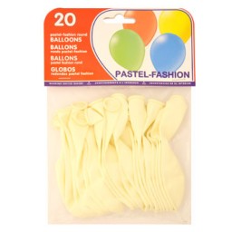 20 globos blanco pastel 58722