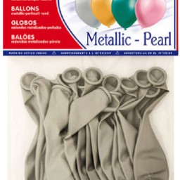 15 globos plata metal 63215