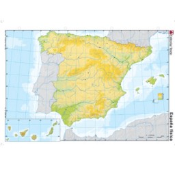 Hoja mapa Españaa físico 24597