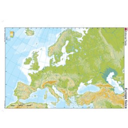 Hoja mapa Europa físico 24597